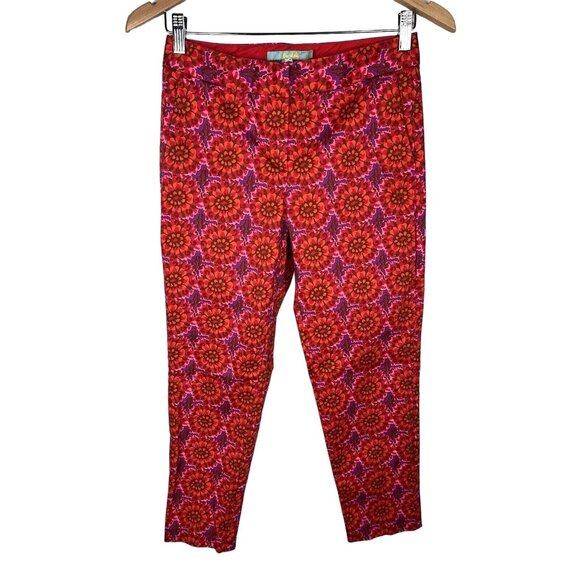 Boden Pants - BODEN Women's Pink Floral Bistro Crop Pants US 4R